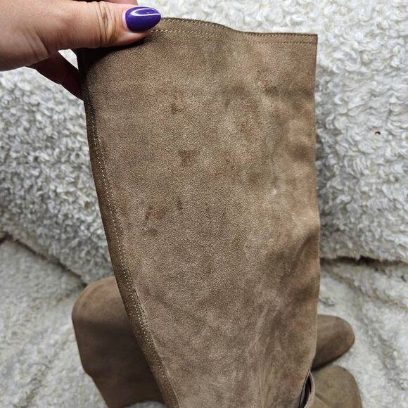 Garnet Hill Tan Suede Leather Made in Italy Boots size 8 - Picture 2 of 6